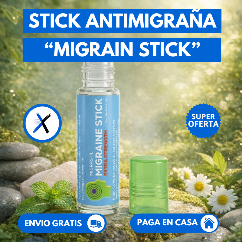 Migraine Stick 10ml – Alivio de migrañas sin pastillas + E-book de tips para la migraña