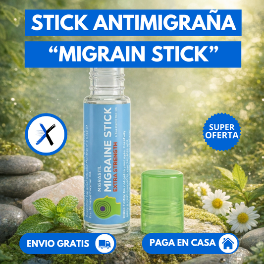 Migraine Stick 10ml – Alivio de migrañas sin pastillas + E-book de tips para la migraña