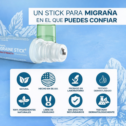 Migraine Stick 10ml – Alivio de migrañas sin pastillas + E-book de tips para la migraña
