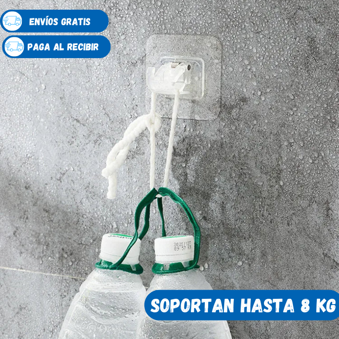 PAQUETE DE 8 SOPORTES DE PARED AJUSTABLES - SoportAll®