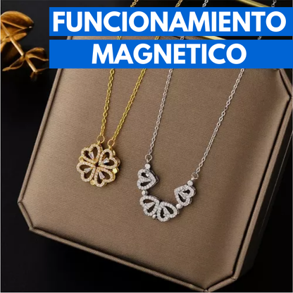 Collar Trebol Y Corazones Caja De Lujo