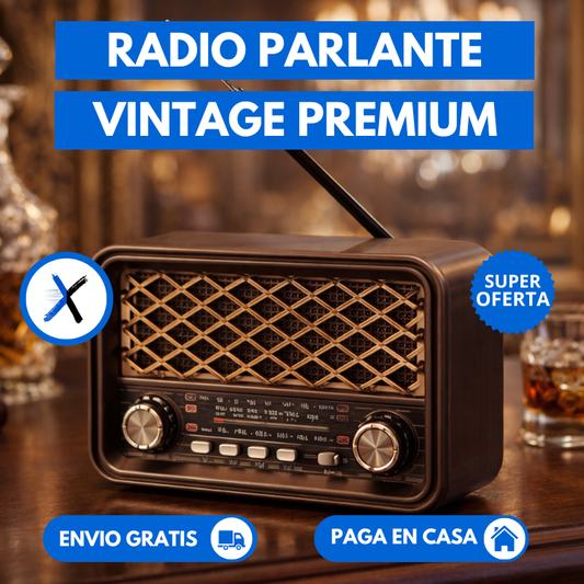 Radio Parlante Vintage Premium ( Diseño Clasico y Bluetooth incorporado)
