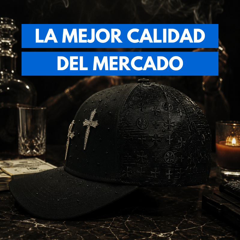 Gorra Belica "3 Cruces Cromadas" (SOLO 100 UNIDADES)