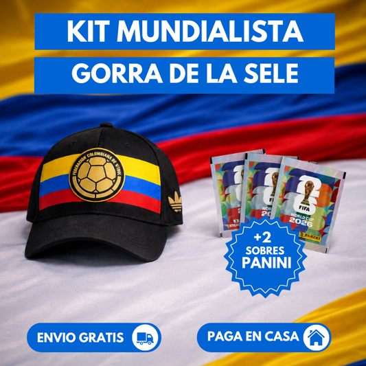 Kit Mundialista (Gorra de la sele + 2 sobres PANINI de regalo)