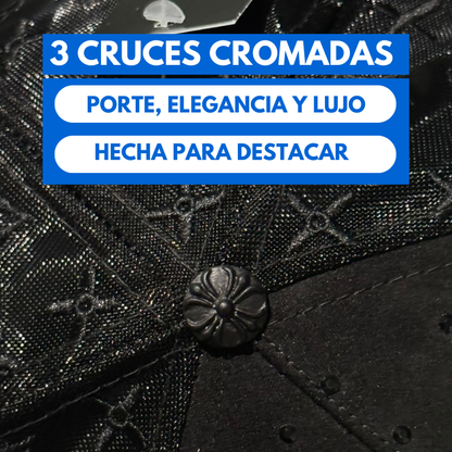 Gorra Belica "3 Cruces Cromadas" (SOLO 100 UNIDADES)